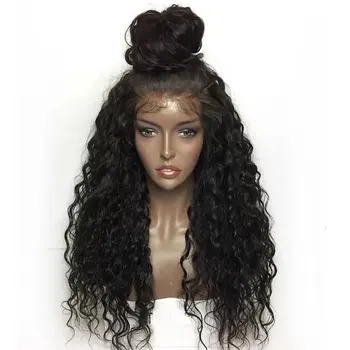 

Bomshell Bouncy Loose Water Curly Synthetic Hair Lace Front Wig Heat Resistant Fiber Hair Natural Hairline For Black Women Wigs