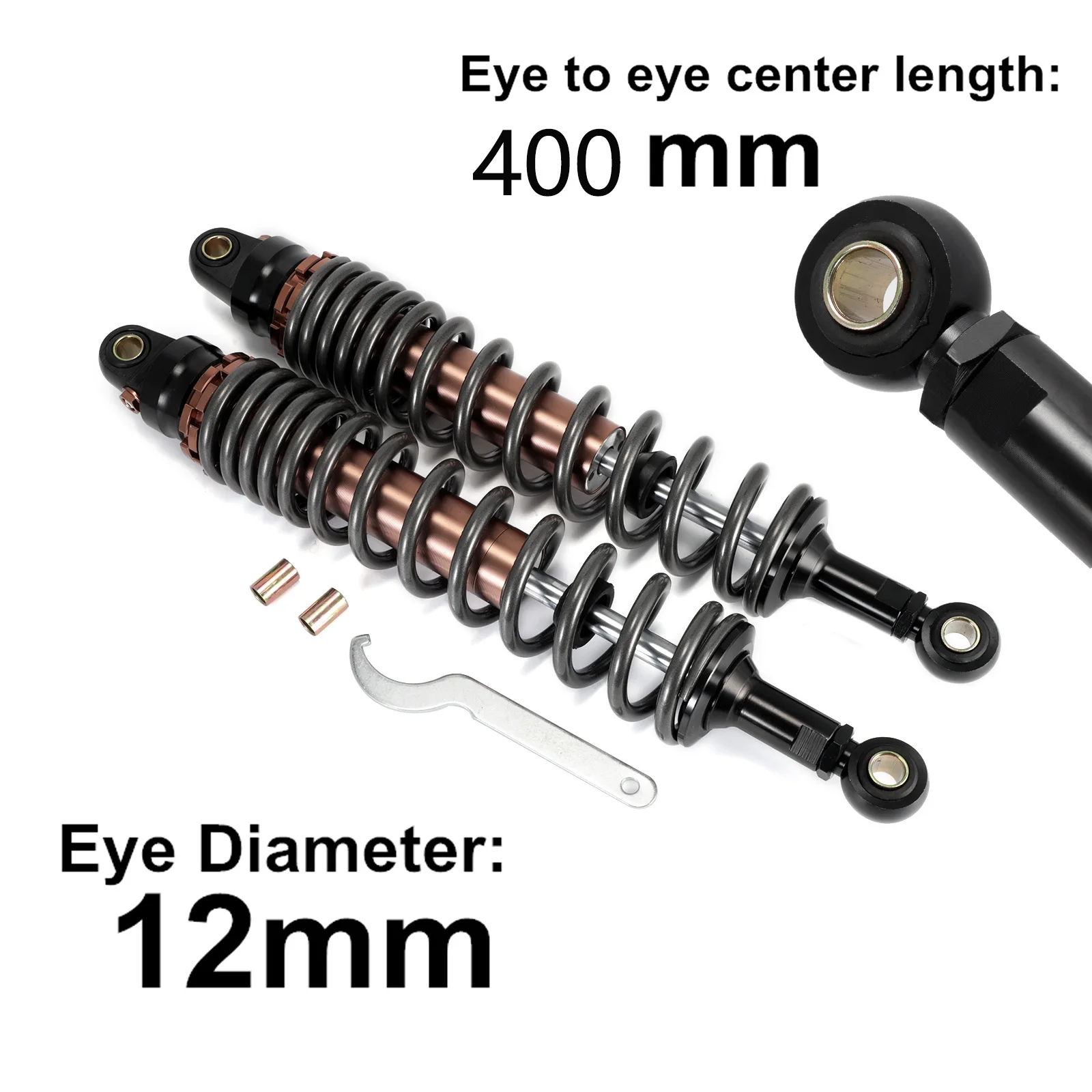 

Motorcycle Shock Absorber Rear Motor Scooter ATV Quad Dir Suspension Air Shock 400mm Universals