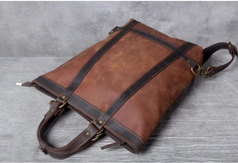 Woosir Leder-Tragerucksack