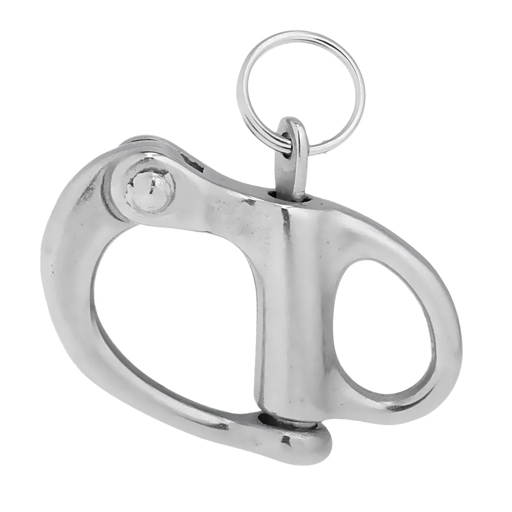 4 Pieces 32mm Durable 304 Stainless Steel Fixed Bail Quick Release Snap Shackle for Kayak Sailboat Yacht Sailing Hardware | Автомобили и