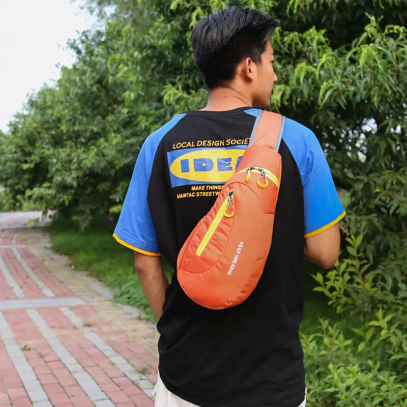 Новая мода Мужская нейлоновая водонепроницаемая сумка через плечо цикл Спорт на открытом воздухе слинг груди пакет повседневные дорожные поясные сумки