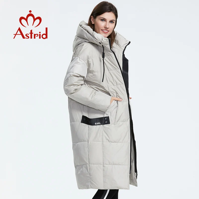 Astrid 2019 Winter new arrival down jacket women loose clothing outerwear quality with a hood fashi