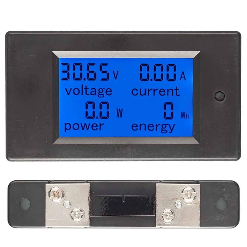 

DC 6.5-100V 0-100A LCD Display Digital Current Voltage Power Energy Meter Multimeter Ammeter Voltmeter with 100A Current Shunt