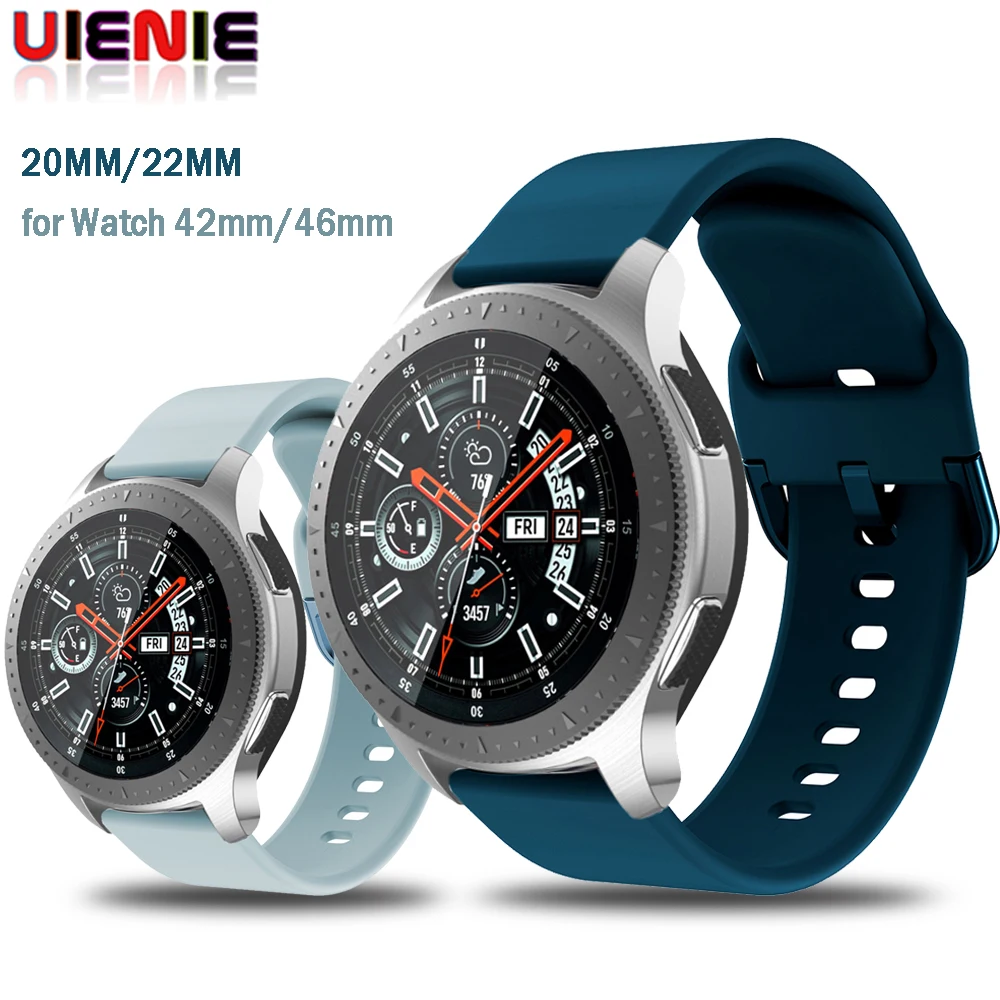 Силиконовый ремешок 22 мм 20 мм для samsung Galaxy 46 мм 42 мм gear S3 S2 Active 2 ремешок для Huami Amazfit GTR GTS Bip huawei Watch GT 2