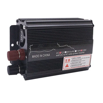 

500W Portable Replacement Power Pure Sine Wave Transformer Black 12V 24V To 220V Car Inverter Voltage Universal Solar Powered