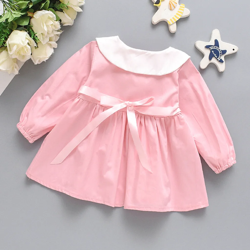 Платье для маленьких девочек; платья для маленьких девочек; vestido infantil vestidos infantil; одежда; batizado; Повседневная Лоскутная одежда с длинными рукавами; Z4