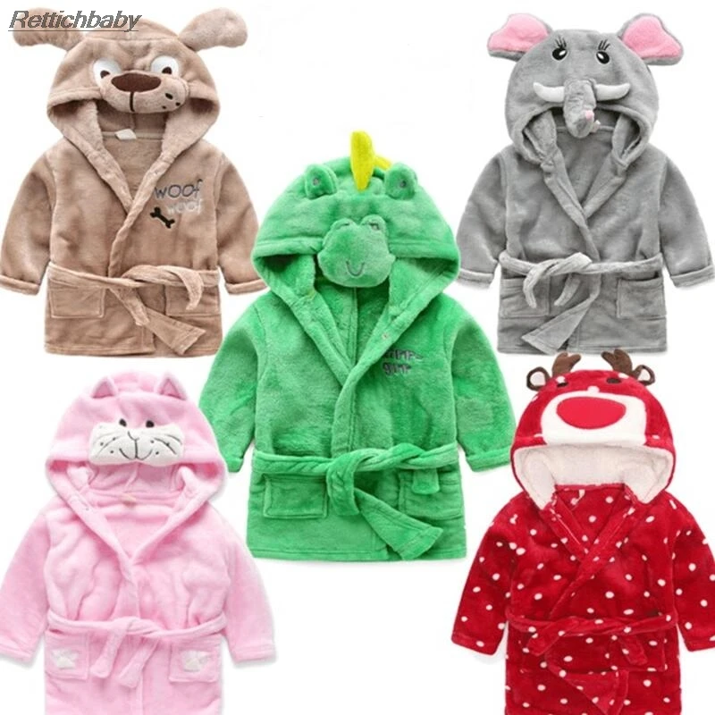 New Fashion Kids Animal Bathrobe Pajamas 2-6Years Old