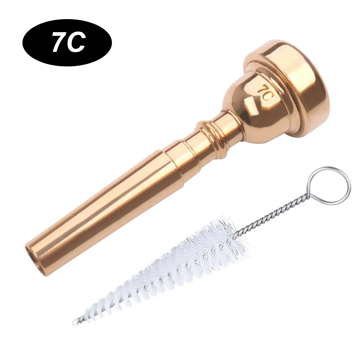 

3C / 5C / 7C Trumpet Mouthpiece Metal Trumpet Accessory Cleaning Brush Trumpet Cleaning Kit