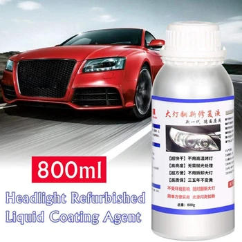 

800ml Car Headlight Polish Glass Coating Refurbishment Scratch Repair Hydrophobic Coating Fix NEW