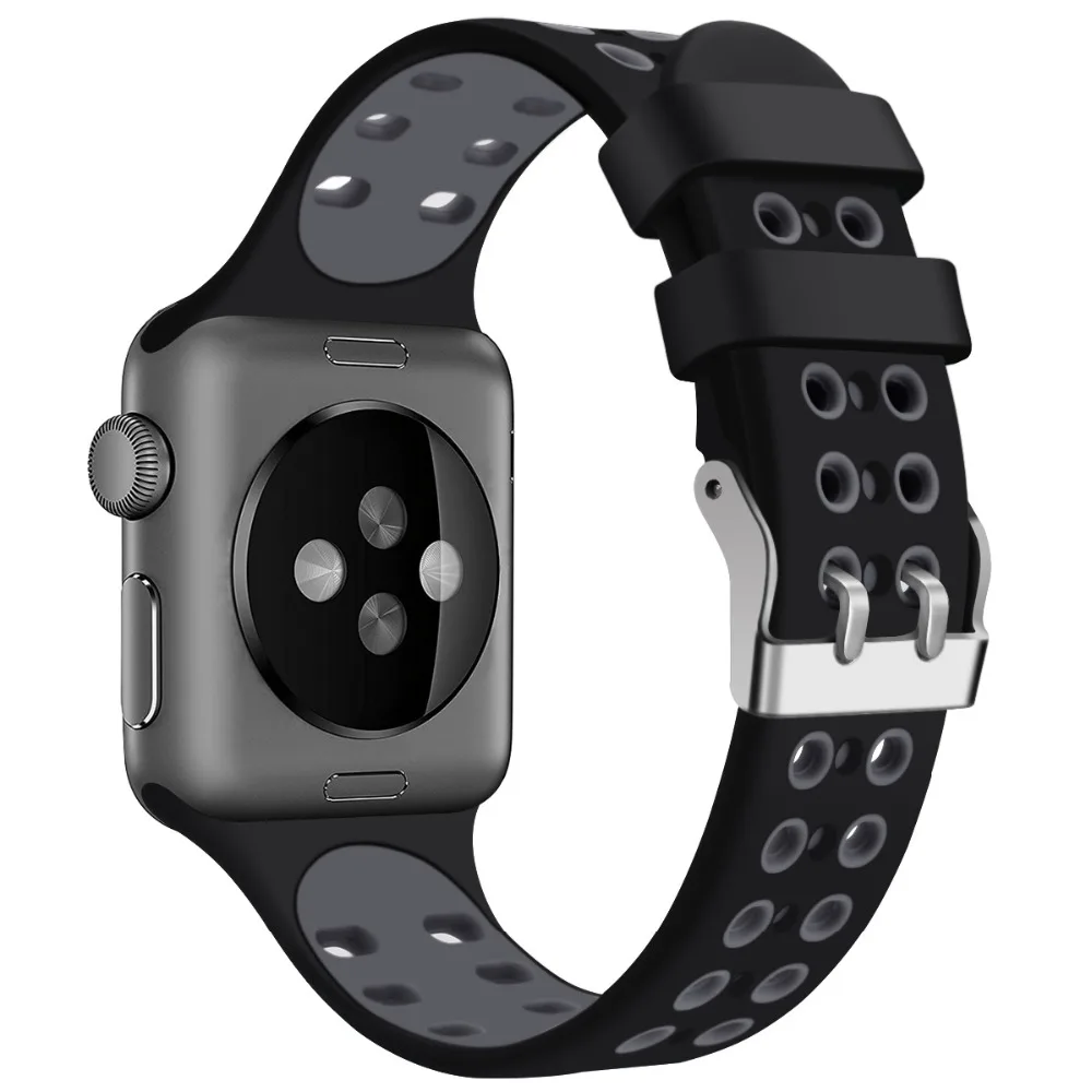 Силиконовый apple watch 38 мм 42 мм Замена ремешки для часов iwatch силиконовый ремешок для apple watch Series4/3/2/1 apple аксессуары для часов