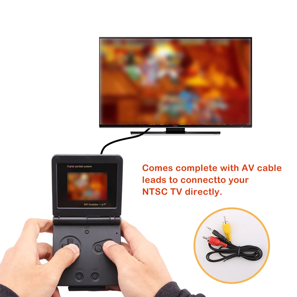 

FORNORM 8 Bits PVP Station GB SP Boy Portable Video Game Console Hand Held Game Player Built-in 50 Popular Games