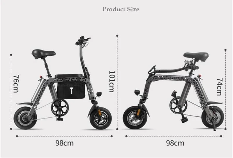 Electric Bikes Adults Two Wheels Electric Bicycles 36V 250W 20KMH 10.4AH Parent Child Portable Electric Scooter With Two Seat  (10)