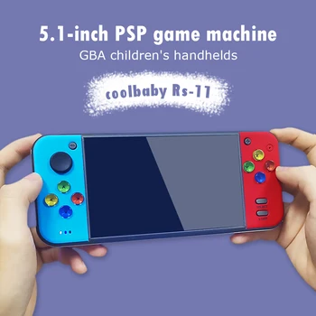 

Coolbaby Rs-11 5.1 inch 8GB Handheld Retro Video Game Console Player Multifunctional Nostalgic Interaction Palm Game Player Gift