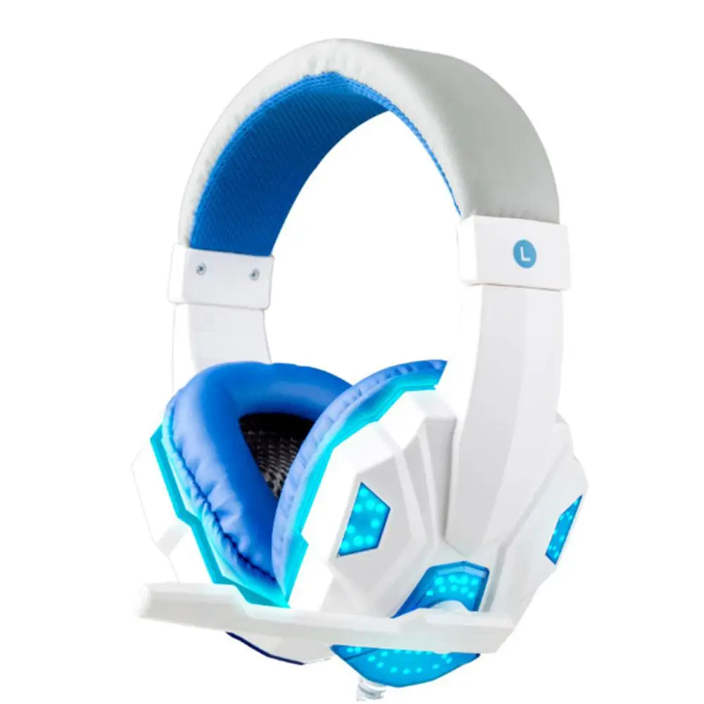 Led 3 5mm Earphone Gaming Headset With Microphone Mic Gamer PC PS4 Game Stereo Gaming Headphone For PC Computer