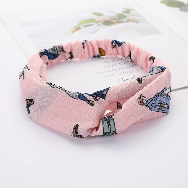 Women Cross Solid color Hair Bands Girls Print Flower Headbands Fashion Turban Make up Hair Accessories FD127 RW1