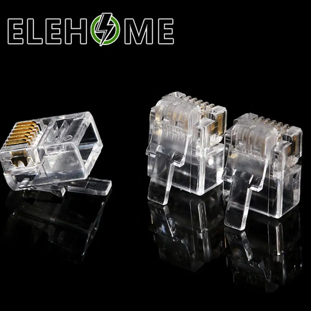 10pcs 6P6C 6 Pins 6 Contacts RJ11 Telephone Modular Plug Jack,RJ11 Connector XF30