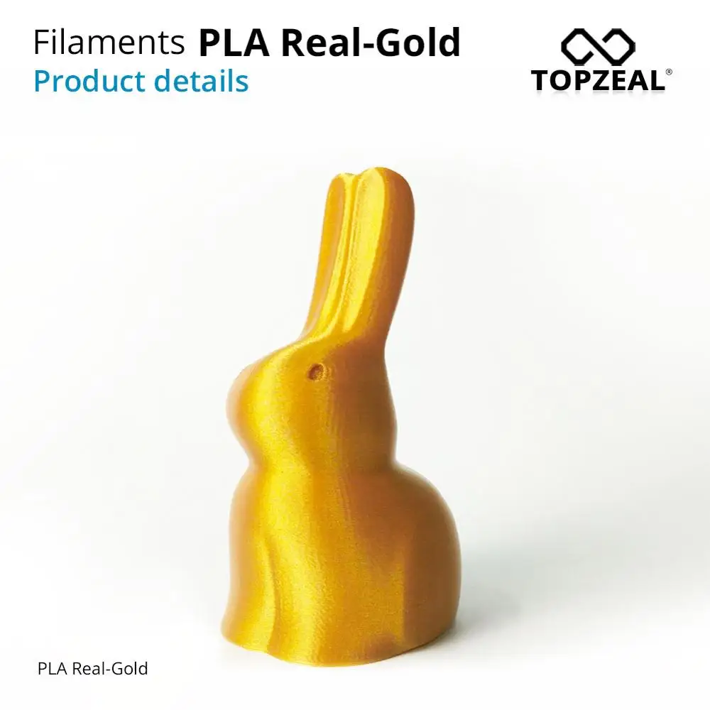 TOPZEAL настоящий золотой цвет 3D принтер PLA нить 1 75 мм 1кг/рулон для принтера и