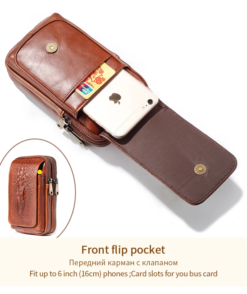 Натуральная Воловья кожа сумка на ремне мужская двойная молния карман для мобильного телефона винтажный кожаный пакет дизайнерская поясная сумка для мужчин s