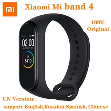 Оригинальные Xiaomi Mi Смарт-часы с 4 полосами AMOLED цветной экран HeartRate Фитнес Спорт 50 атм водонепроницаемый смарт-браслет Bluetooth 5,0