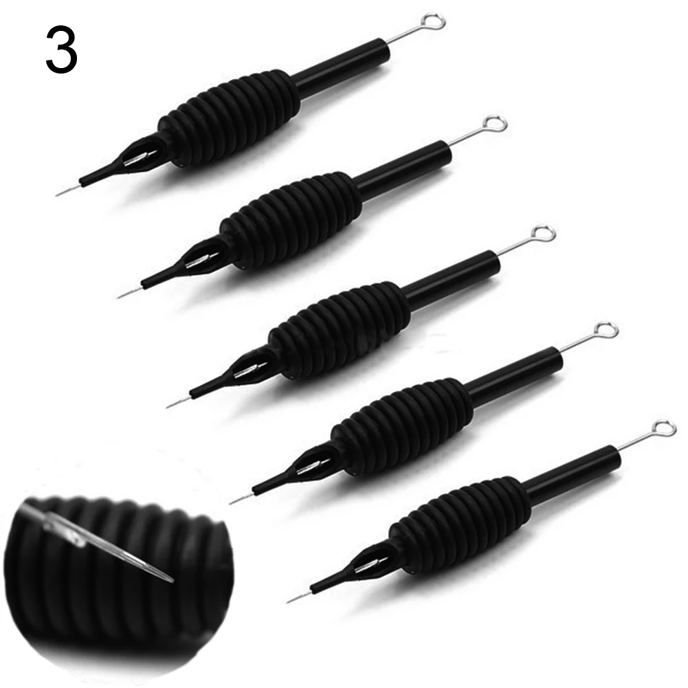 5Pcs Professional Disposable Sterile 3/4 Inch Tattoo Needle Tube Grips with Tip 5/7/9RL for Tattoo Supplies Machine Makeup Art