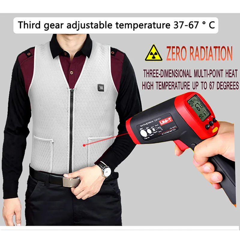 Winter Vest Outdoor Heating Casual Sleeveless Vest Smart Men And Women Usb Electric Warm Vest Christmas gift for man