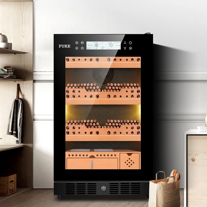 FUKE шкафчик для хранения сигар &quothumidor&quot Светодиодная подсветка хьюмидор