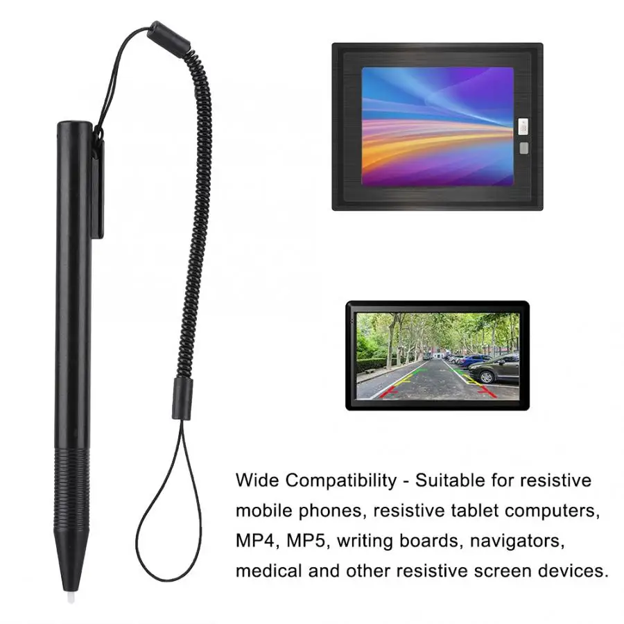 Resistive Touch Screen Anti-scratch Stylus Pen With Spring Rope for POS PDA Navigator Writing Boards Resistive Tablet Computers