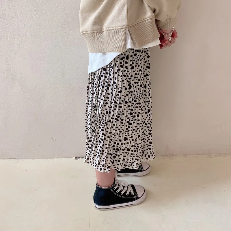 

Girls' Wear 2020 Autumn and Winter New Japanese Chiffon Leopard Print Pleated Skirt Skirt
