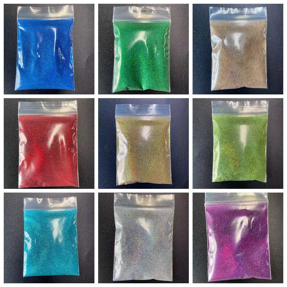 벌크 0.1mm 홀로그램 엑스트라 파인 글리터 화장품 바디 페이스 아이 헤어 매니큐어 아트 슬라임 에폭시 수지 텀블러 축제 공예