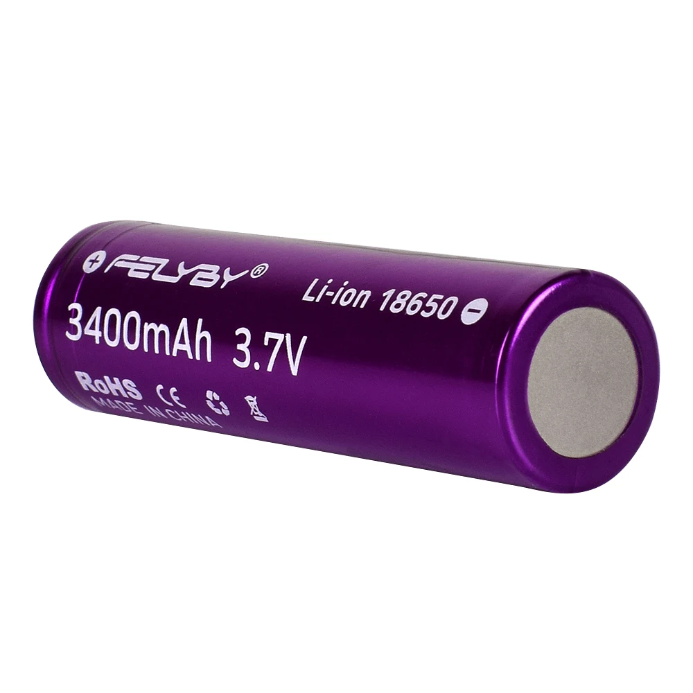 FELYBY 5 шт. 18650 3,7 в литий-ионная аккумуляторная батарея au литий accu литий-ионная батарея 18650 3400 мАч