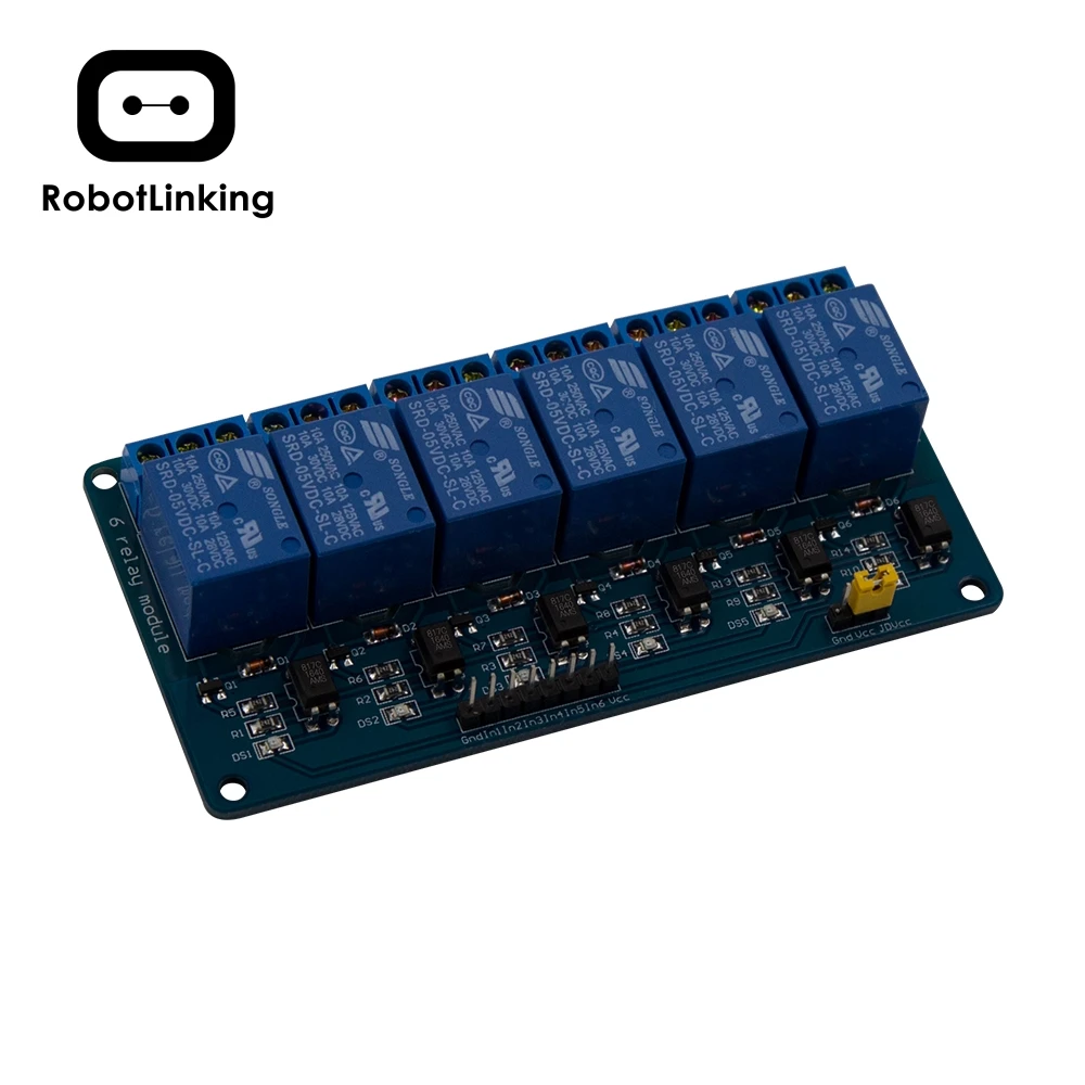 5V 6 Channel Relay Module with light coupling for Arduino PIC ARM DSP AVR Raspberry Pi | Электронные компоненты и