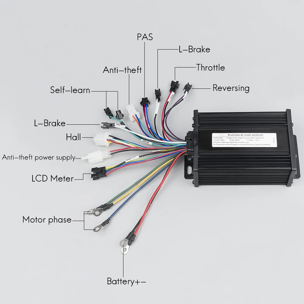 Flash Deal G51 E scooter kit 250W/350W/500W 24V/36V/48V DC Mode Brushless Engine Motor Controller LCD For Electric Bicycle Tricycle E bike 8