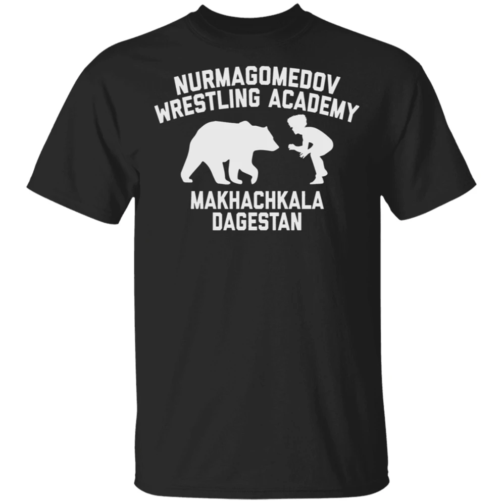 Футболка с принтом Школа медведя футболка надписью Khabib Мужская черная для