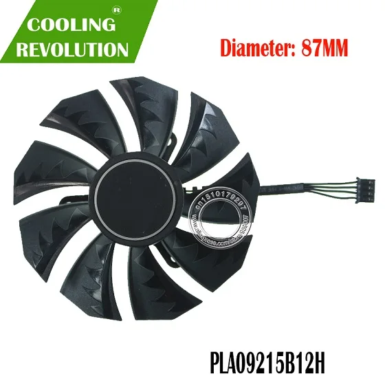 PLA09215B12H DC12V 0.55A 4Pin графический вентилятор для красочных M/N iGame GeForce RTX 2080 Ti TX 2080 8G GDDR6 - Цвет лезвия: 1PCS FAN