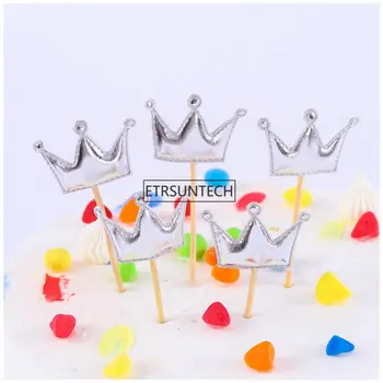 

300sets Birthday Party Decoration Colorful Princess Crown Cupcake Picks Sign Cupcake Topper for Party Cake Decoration