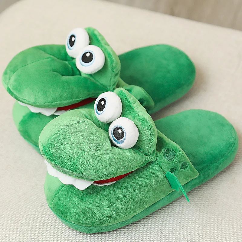 Winter Cotton Slippers Open Mouth Crocodile Dinosaur Cotton