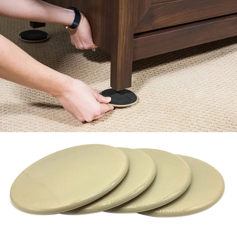 

8pcs Reusable Glider Wear Resistant Furniture Sliders Sofa Thickened Protect Carpet Quickly Anti Scratch Labor Saving Moving Pad