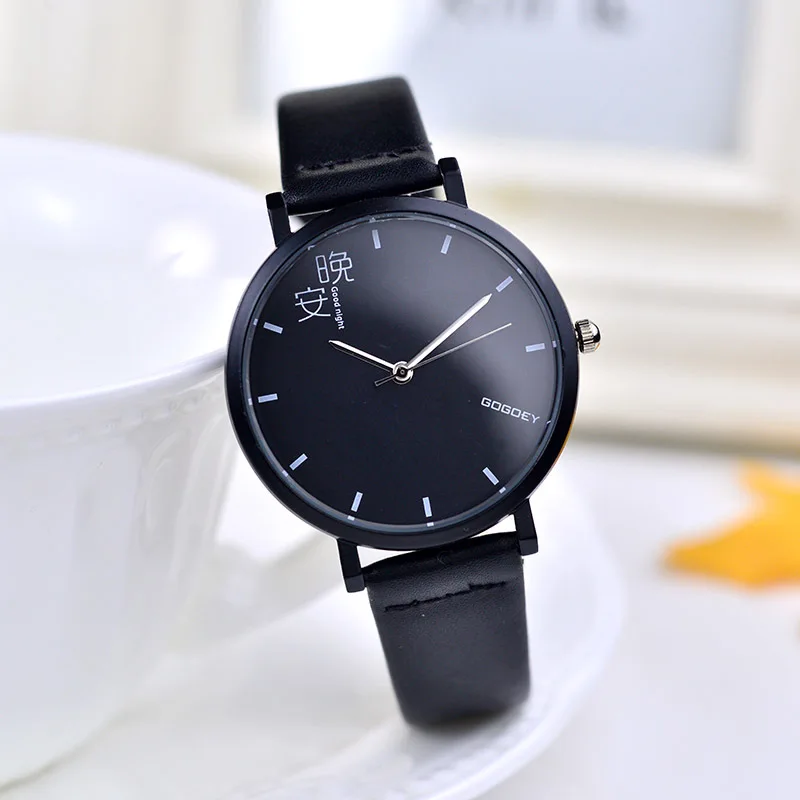 

2018 New Style Trend Ulzzang Korean-style Simple Casual Men And Women Students Good Morning Good Night Watch Versatile Fashion