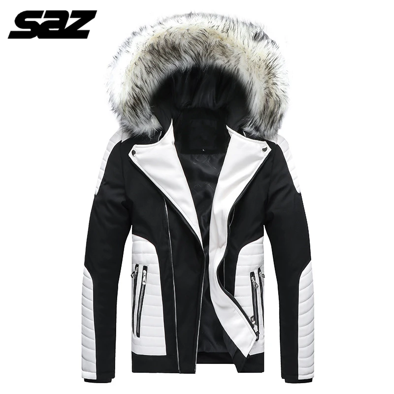 

Men Winter Large size loose coat Jacket Men Hooded Down Jacket Male Windproof Parka Thick Warm Overcoat coats Removable hat