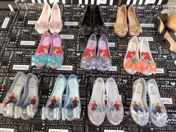 

Size 28-33 Melissa Children's Shoes New Summer Girls Bow Sandals Kids PVC Jelly Kids Beach Shoes Baby Pure Princess Sandals