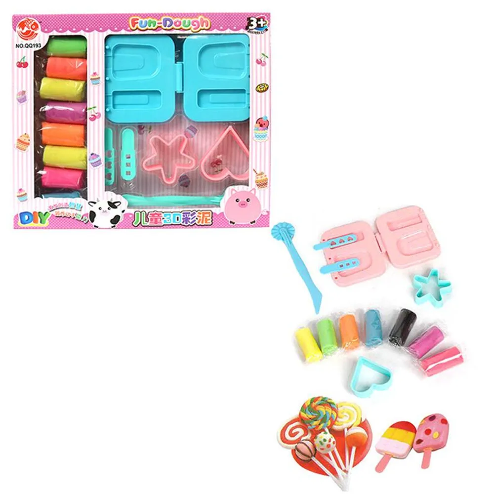 Дети цветной Пластилин Play-Doh модель инструмент игрушки 3D инструменты для пластилина Playdough набор инструментов для работы с полимерной глиной формы Улучшенный Набор Обучающие игрушки грязь DIY набор подарок - Цвет: B