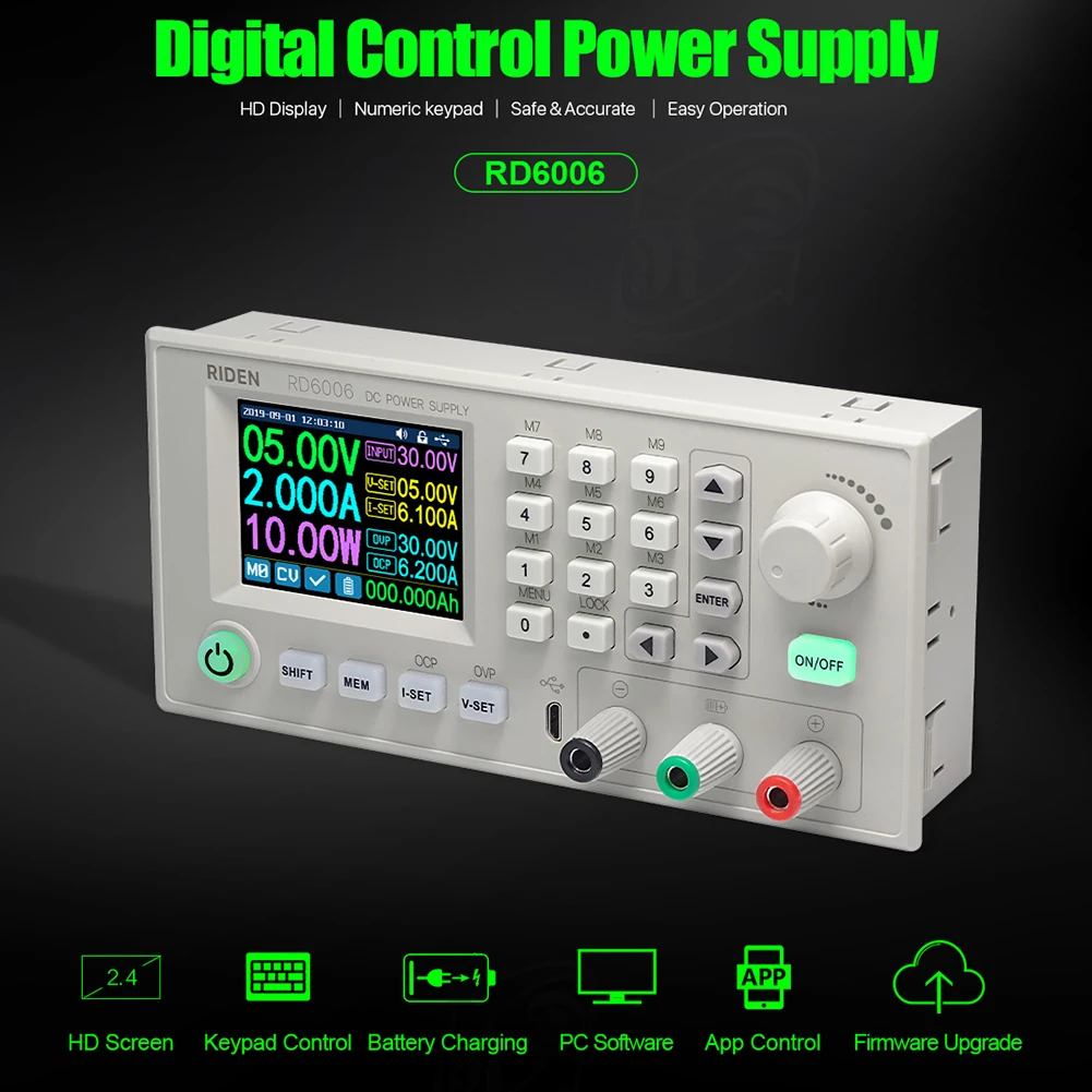 USB WiFi DC S06A RD6006 RD6006W модуль напряжения тока понижающего блока питания вольтметр 60 в