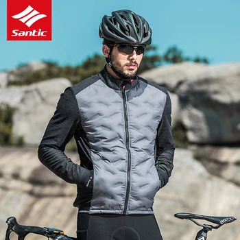

Santic Men Cycling Jackets Winter Thermal Fleeve Windproof MTB Road Bike Jackets Coats Men's Riding Windbreakers Sport Clothing