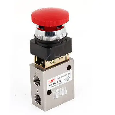 

Alloy 2Position 3 Way Slef Locking Air Pneumatic Mechanical Valve G1/4