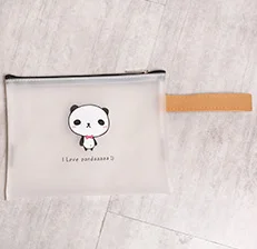 Panda S Милые прозрачные косметички из ПВХ с фламинго, прозрачная сумка для женщин, для путешествий, для мытья, водонепроницаемые сумки для хранения, чехол для макияжа, красивые сумки - Цвет: Panda S
