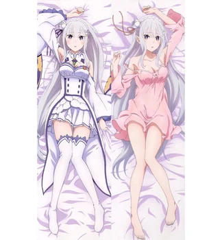 

Anime Dakimakura Emilia Re:Zero Rem Ram2Way 160cm x 50cm Sexy Japanese Manga Body Hug Pillow Case Waifu Gift for OTAKU