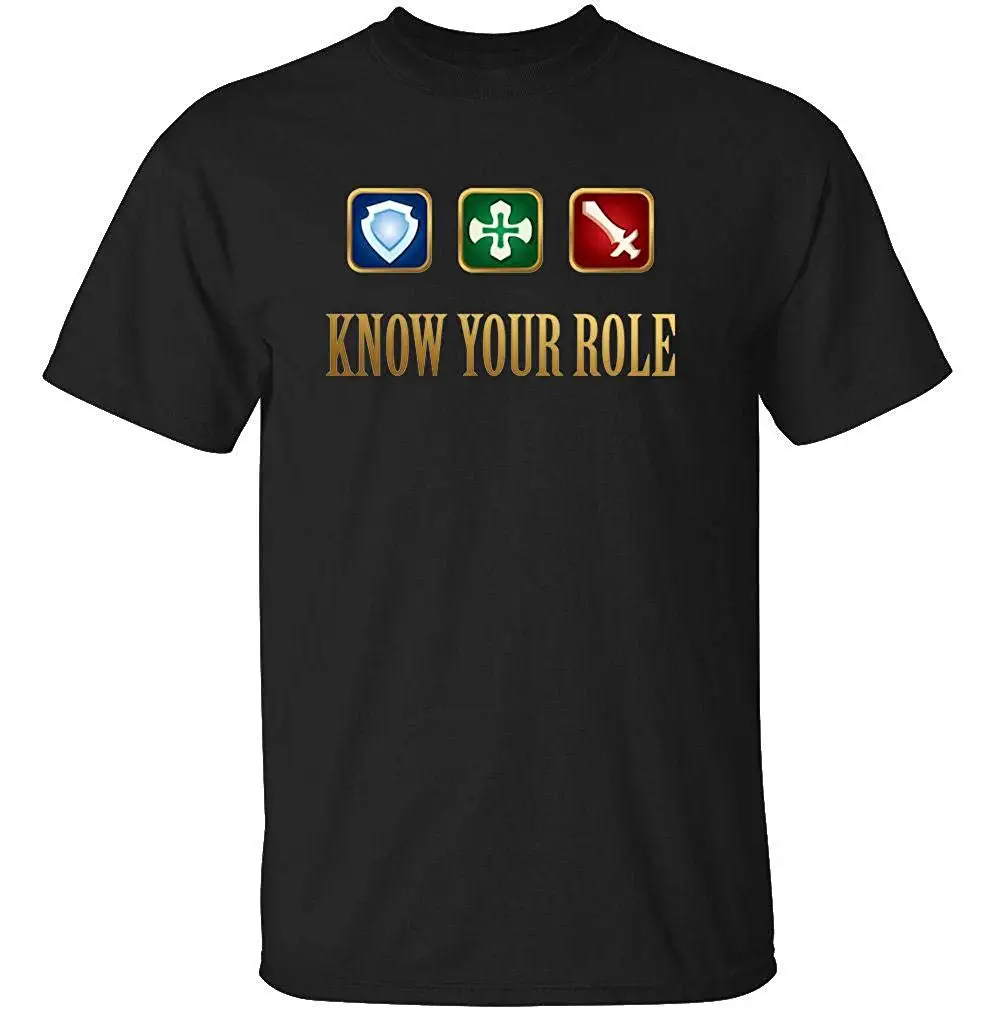 

TeeRexTee Know Your Role – Final Fantasy XIV – Unisex T Shirt – Nerd Geek Apparel Funny T Shirt Gift More Size top tee