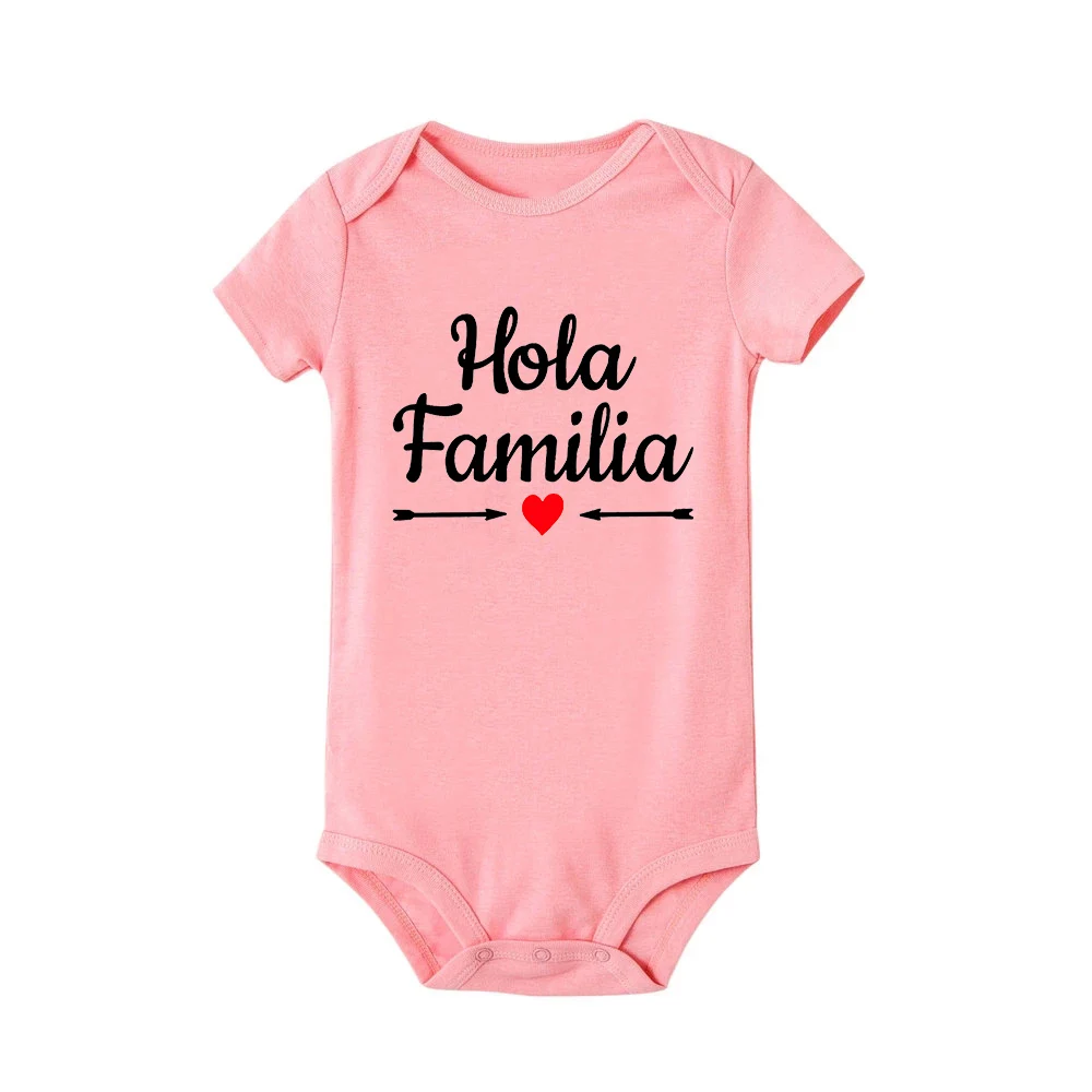 black baby bodysuits	 Hola Familia Spanish Funny Baby Newborn Rompers Boy Girl Casual Comfortable Bodysuits Outfits Infant Born Crawling Clothing Ropa cute baby bodysuits