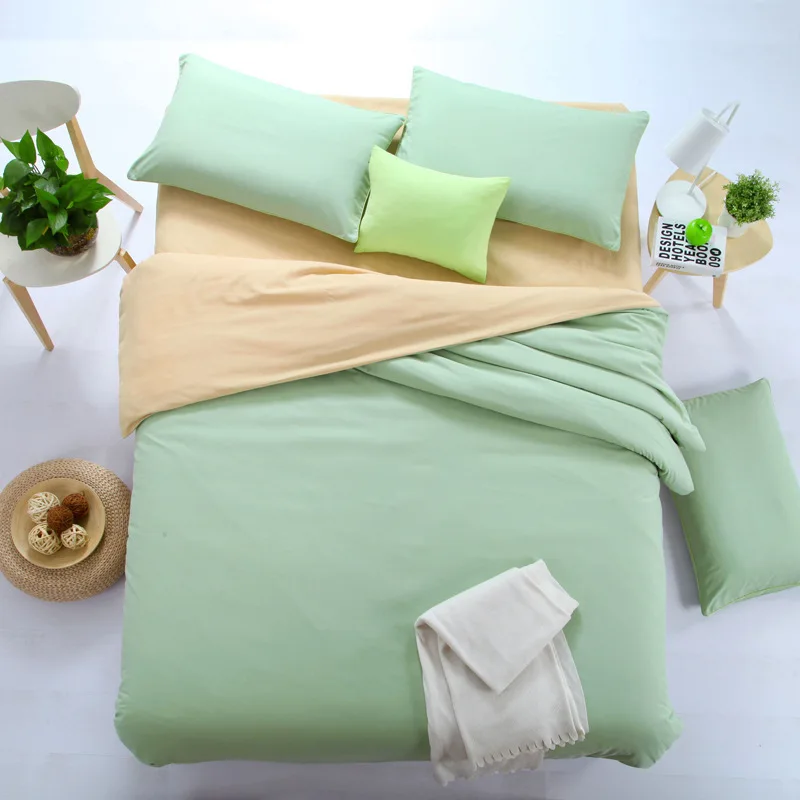 As Photo 11 Pure color простыня 1,5 м 1,8 м 2,0 м 2,2 м полный Король Королева двойной размер пододеяльник наволочка 3 шт. 4 шт. постельное белье - Цвет: As Photo 11