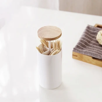 

Pop-up Toothpick Container Automatic Container for Toothpick, Cotton Swabs